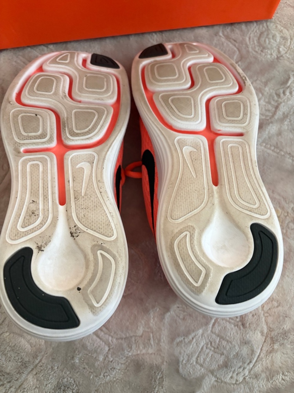 Nike Coral Pink Mesh Athletic Sneakers with Black Swoosh - Picture 8 of 8
